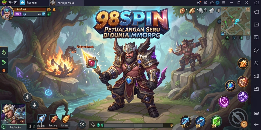 Tampilan gameplay seru di dunia MMORPG 98SPIN.