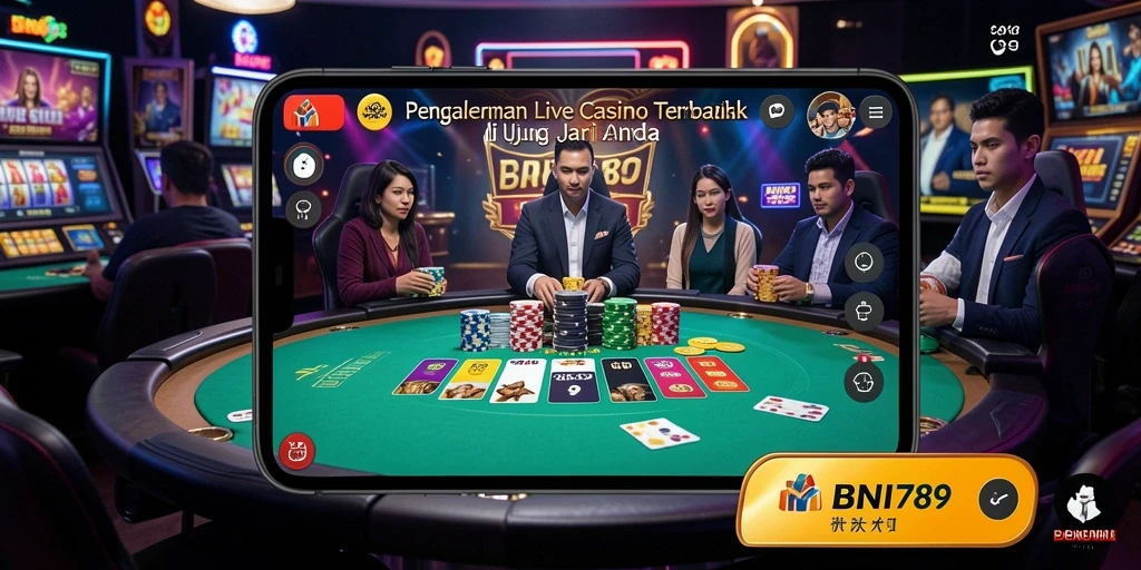 Tampilan gameplay Live Casino BNI789 yang mengesankan dan interaktif.
