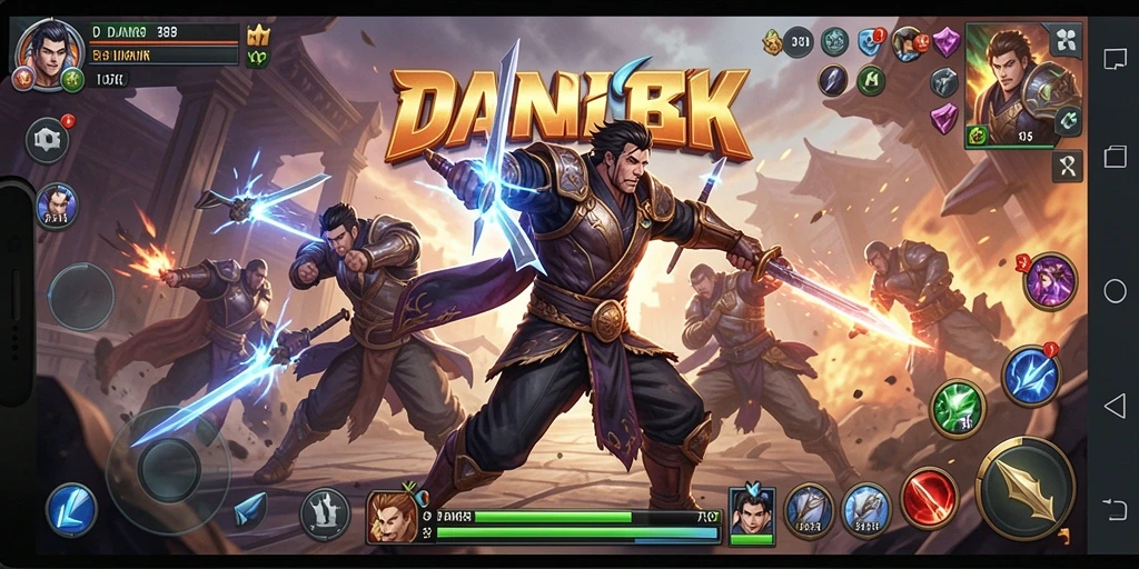 Screenshot menunjukkan aksi pertarungan intens di DAM88.