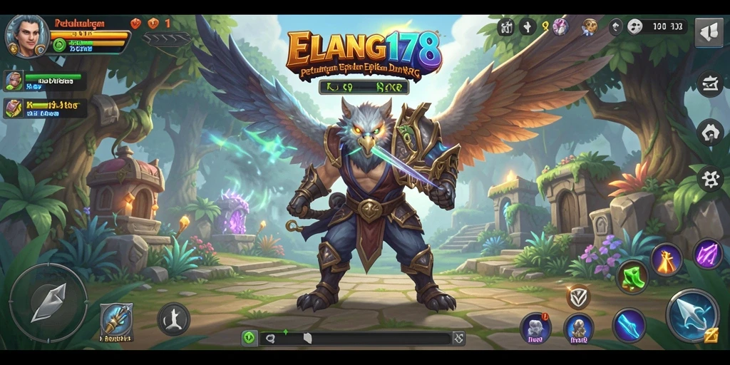 Tampilan gameplay seru dan menegangkan dalam ELANG178 RPG.