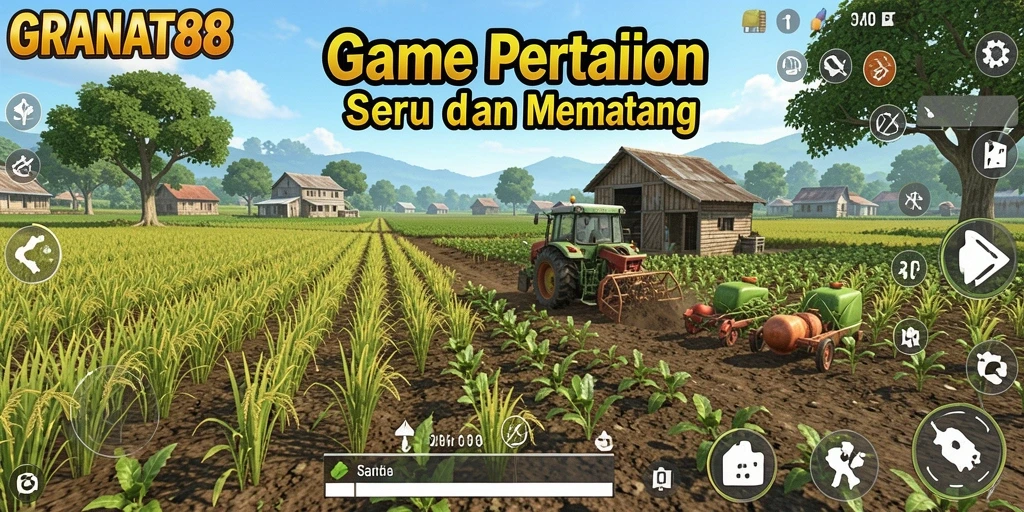 Tampilan gameplay menarik dari GRANAT88 yang menunjukkan pengalaman bertani.