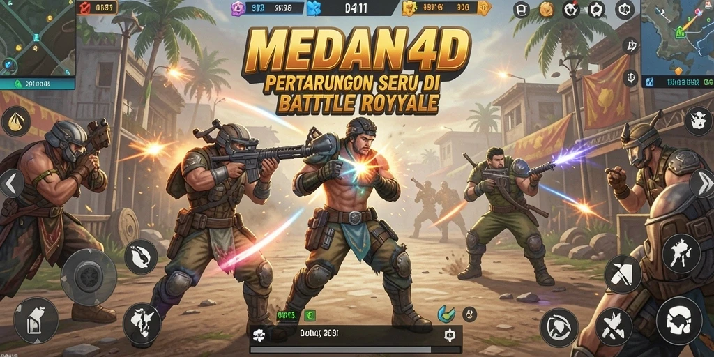 Gameplay seru dalam pertarungan Battle Royale MEDAN4D.