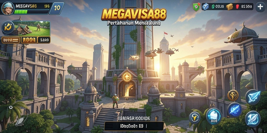 Screenshot MEGAVISA88 menampilkan aksi seru dalam gameplay Tower Defense.