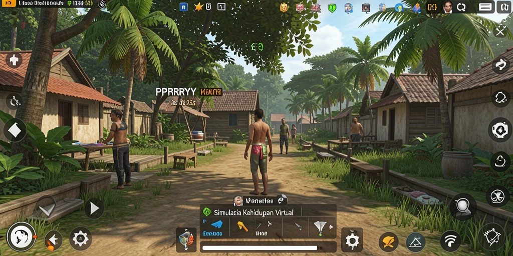 Tampilan gameplay <strong>PPRRYY</strong> yang menampilkan pengalaman simulasi kehidupan yang mendalam.