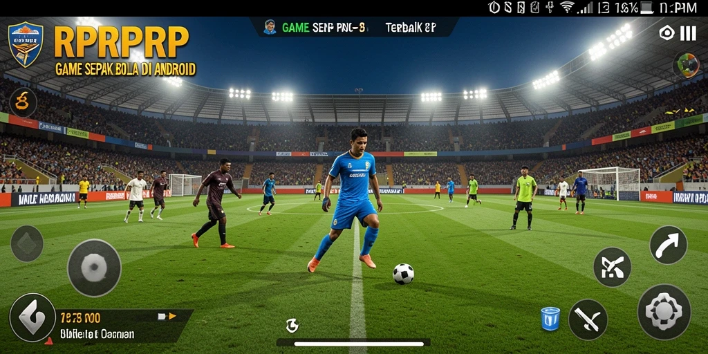 Tampilan gameplay RPRPRP menampilkan serunya pertandingan sepak bola.