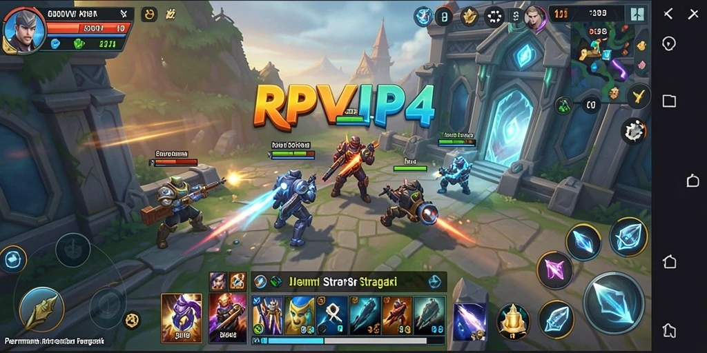 Tampilan screenshot RPVIP4 menampilkan aksi strategi yang mendebarkan di medan perang.