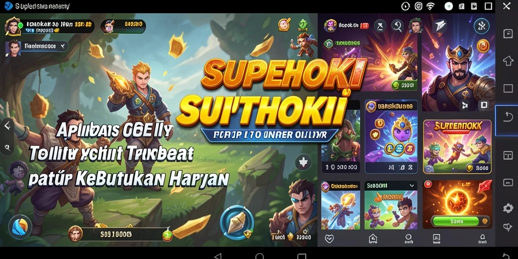 Tampilan utama aplikasi SUPERHOKI yang intuitif dan menarik.