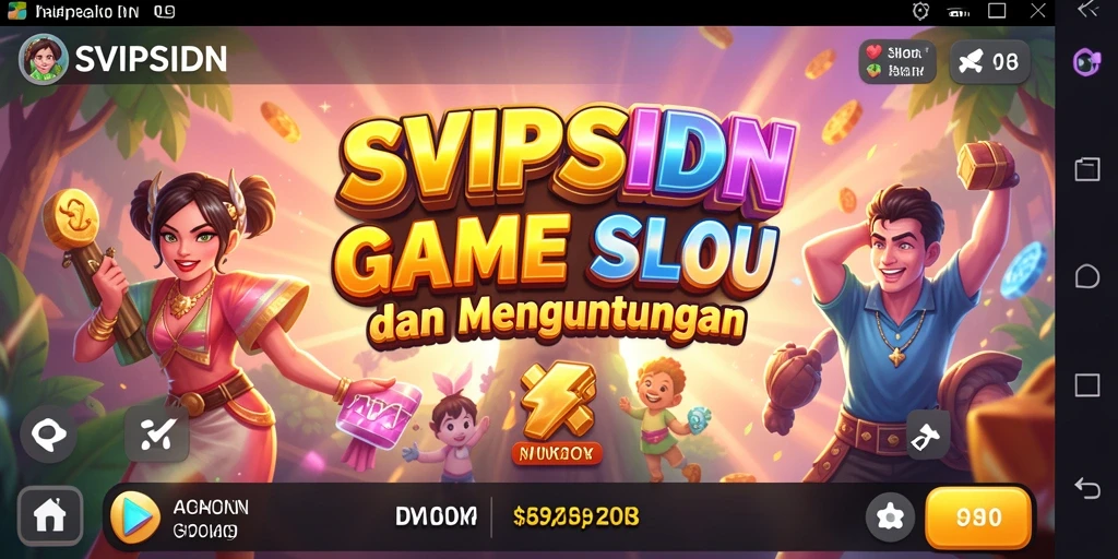 Tampilan menarik gameplay Slot SVIPSIDN dengan berbagai tema.