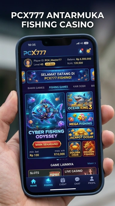 Tampilan antarmuka pcx777 yang menarik dan responsif.
